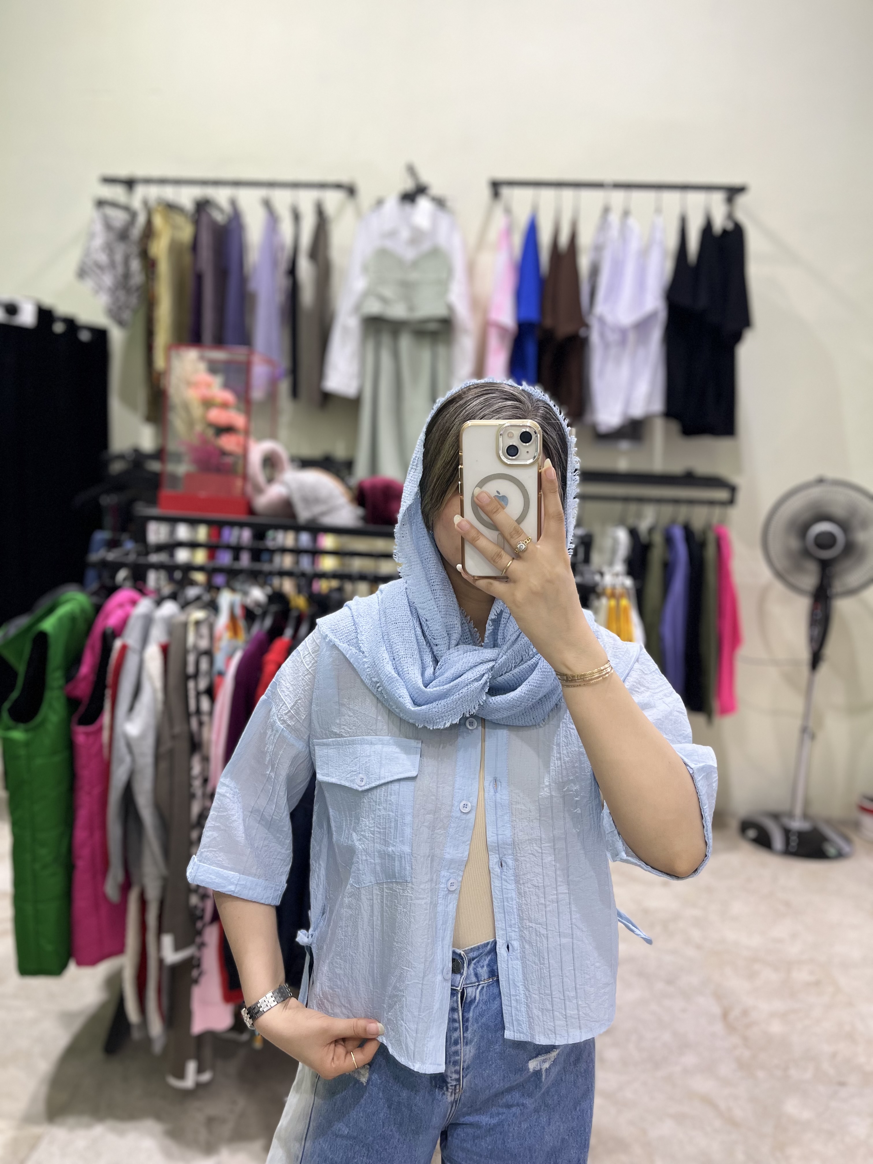 شومیز شیشه ای بغل گره دخترانه